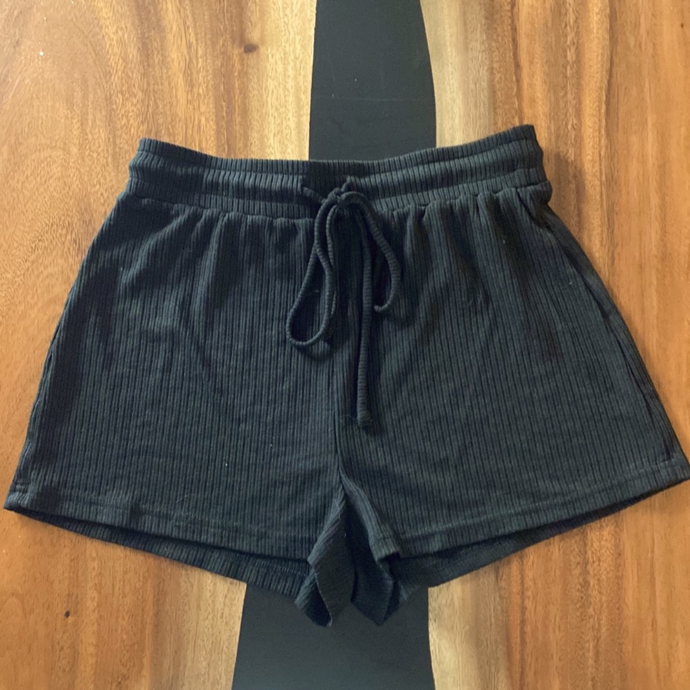 black comfy shorts